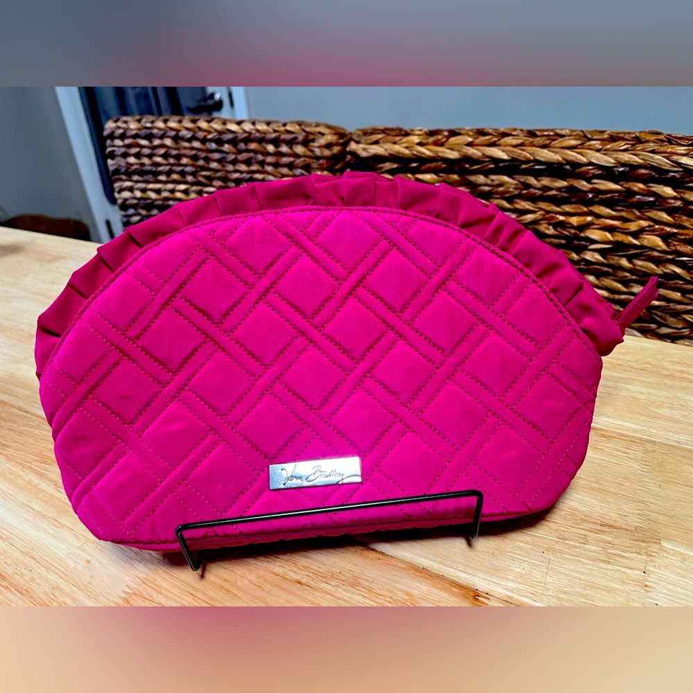 Vera Bradley Fuchsia makeup bag/clutch.
